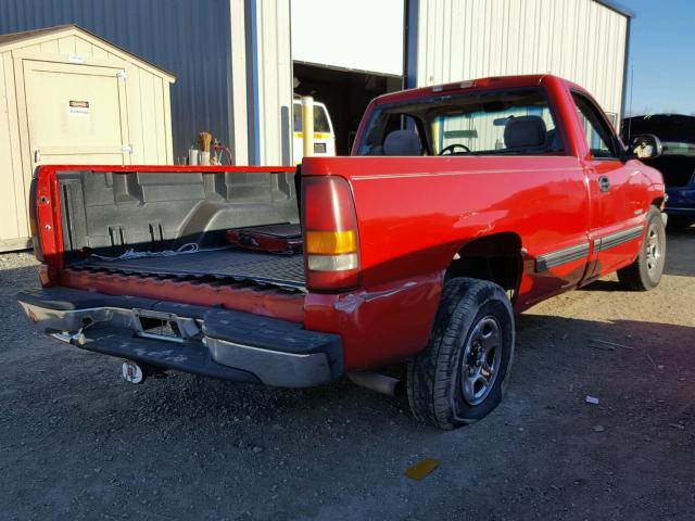 1GCEC14V4XE217427 - 1999 CHEVROLET SILVERADO RED photo 4