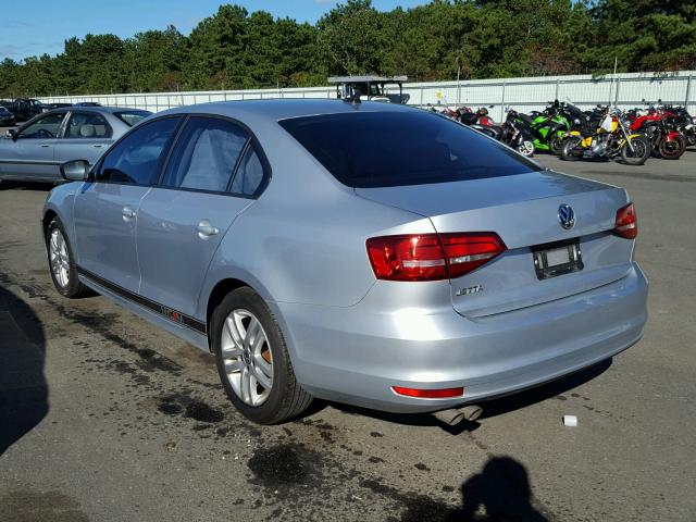 3VW2K7AJ1FM243208 - 2015 VOLKSWAGEN JETTA BASE SILVER photo 3