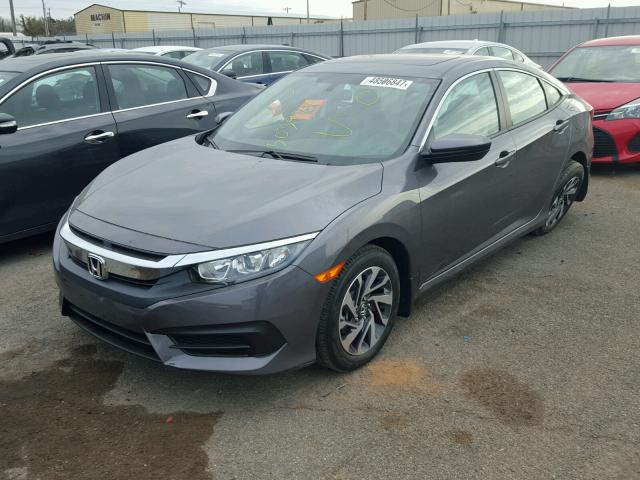 2HGFC2F73JH503974 - 2018 HONDA CIVIC EX GRAY photo 2