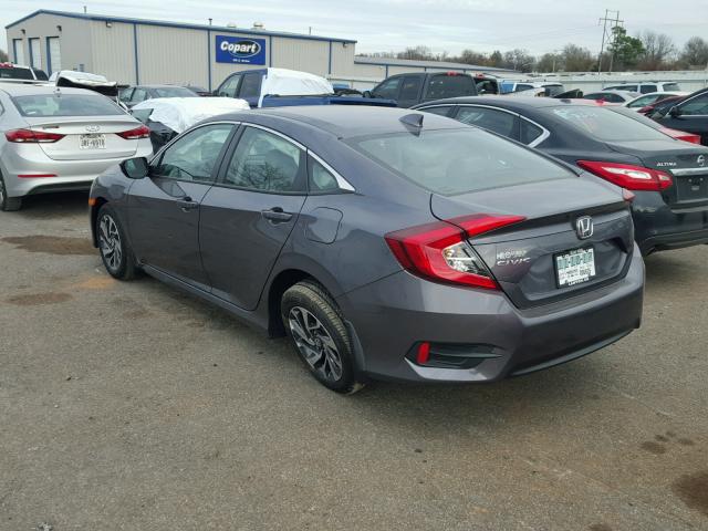 2HGFC2F73JH503974 - 2018 HONDA CIVIC EX GRAY photo 3