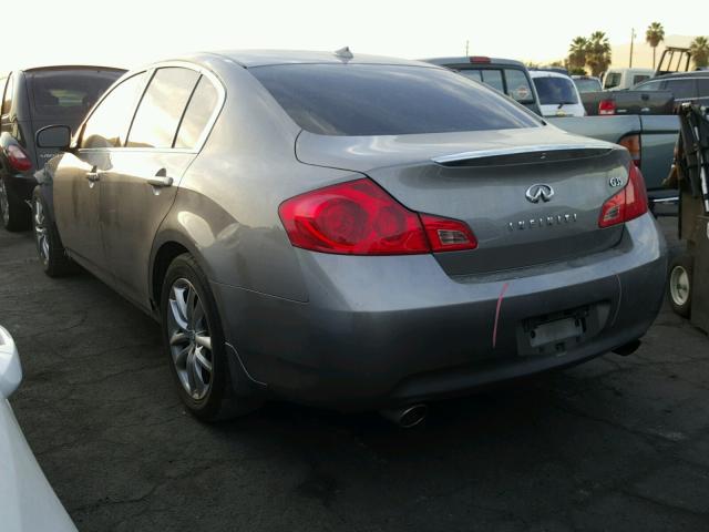 JNKBV61E78M224022 - 2008 INFINITI G35 GRAY photo 3