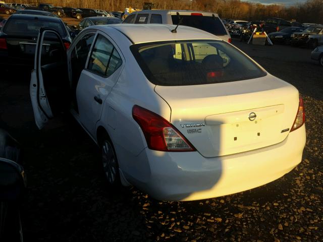 3N1CN7APXEL815208 - 2014 NISSAN VERSA S WHITE photo 3