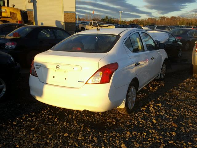 3N1CN7APXEL815208 - 2014 NISSAN VERSA S WHITE photo 4