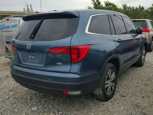 5FNYF5H36HB001437 - 2017 HONDA PILOT EX BLUE photo 4