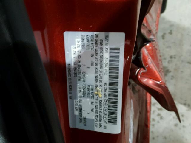 JM1DE1KY7E0176742 - 2014 MAZDA MAZDA2 SPO 红色 照片 10