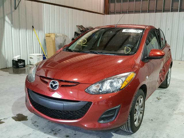 JM1DE1KY7E0176742 - 2014 MAZDA MAZDA2 SPO RED photo 2