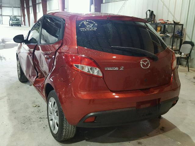 JM1DE1KY7E0176742 - 2014 MAZDA MAZDA2 SPO RED photo 3