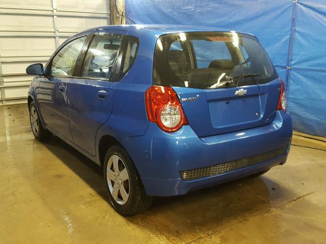 KL1TD6DE6BB140823 - 2011 CHEVROLET AVEO LS BLUE photo 3