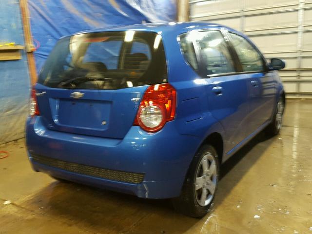 KL1TD6DE6BB140823 - 2011 CHEVROLET AVEO LS BLUE photo 4