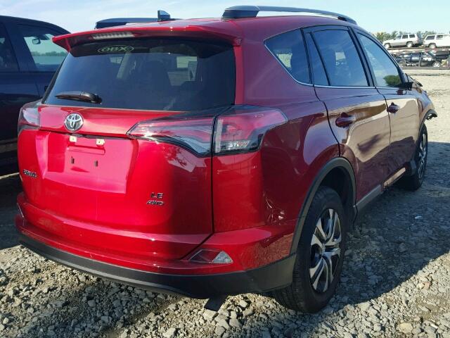 JTMBFREV6HJ106782 - 2017 TOYOTA RAV4 LE MAROON photo 4