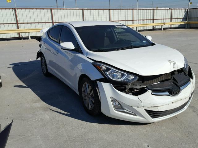 5NPDH4AE0EH463259 - 2014 HYUNDAI ELANTRA SE WHITE photo 1