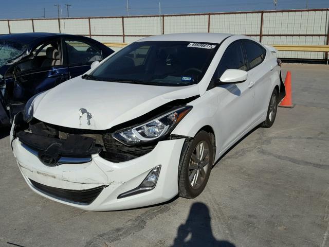 5NPDH4AE0EH463259 - 2014 HYUNDAI ELANTRA SE WHITE photo 2