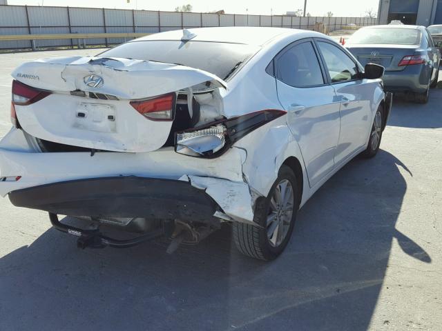 5NPDH4AE0EH463259 - 2014 HYUNDAI ELANTRA SE WHITE photo 4