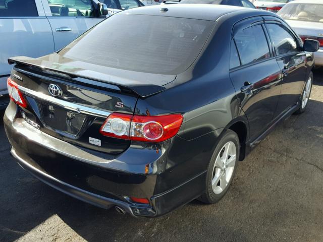 5YFBU4EE4DP095828 - 2013 TOYOTA COROLLA BA BLACK photo 4