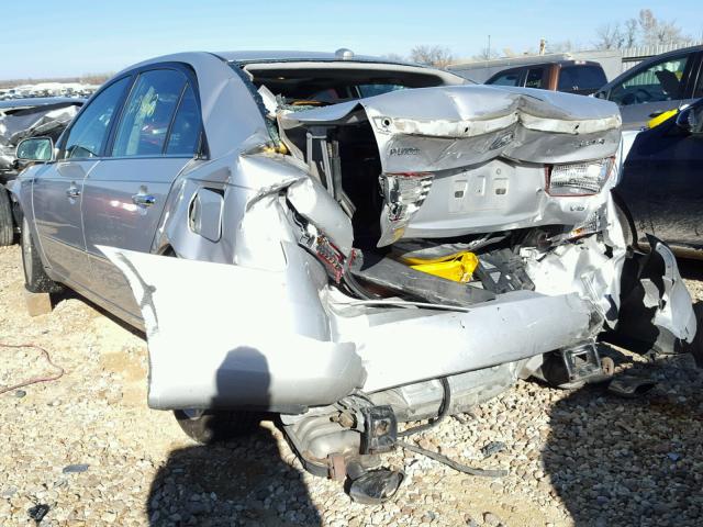 5NPEU46F17H267528 - 2007 HYUNDAI SONATA SE SILVER photo 3