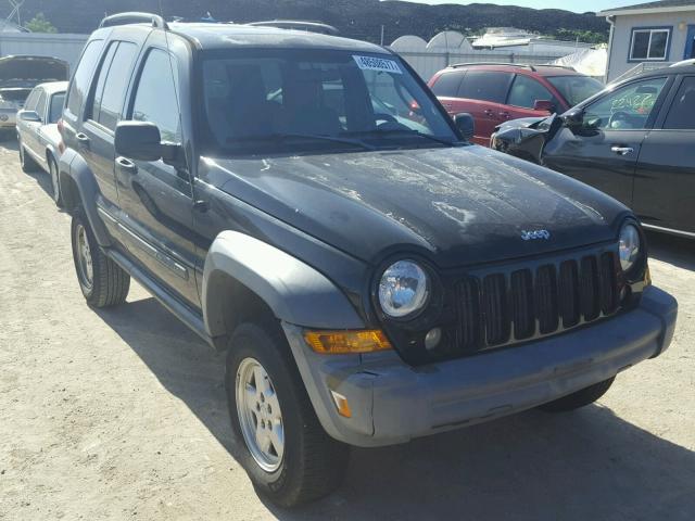 1J4GL48K15W622933 - 2005 JEEP LIBERTY SP BLACK photo 1