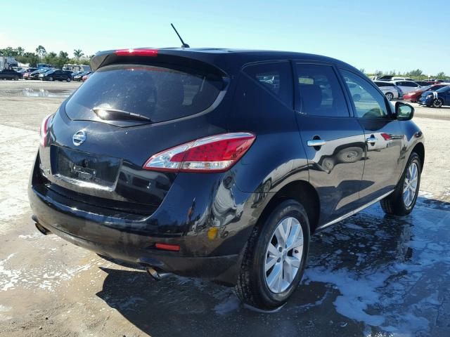 JN8AZ1MU7DW200782 - 2013 NISSAN MURANO S BLACK photo 4