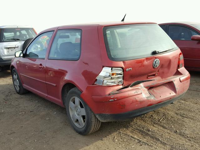 WVWDC21J11W056684 - 2001 VOLKSWAGEN GTI GLS RED photo 3