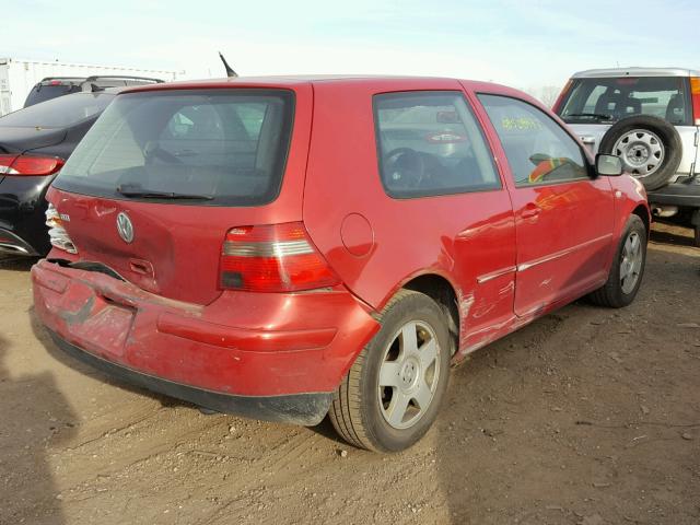 WVWDC21J11W056684 - 2001 VOLKSWAGEN GTI GLS RED photo 4