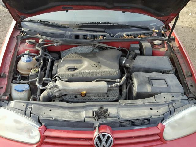 WVWDC21J11W056684 - 2001 VOLKSWAGEN GTI GLS RED photo 7