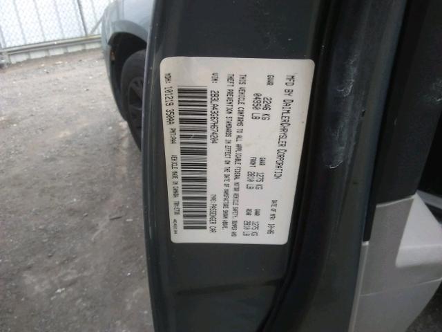 2B3LA43G67H674204 - 2007 DODGE CHARGER SE GRAY photo 10