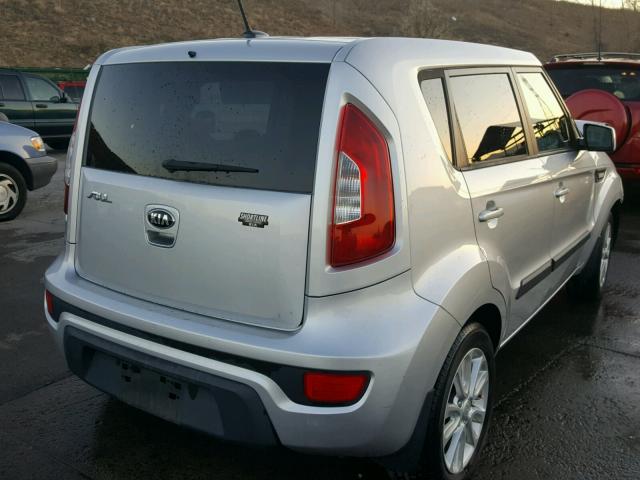 KNDJT2A5XD7766896 - 2013 KIA SOUL SILVER photo 4