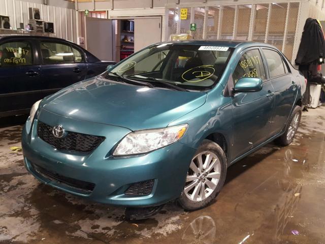 2T1BU4EEXAC426486 - 2010 TOYOTA COROLLA BA GREEN photo 2