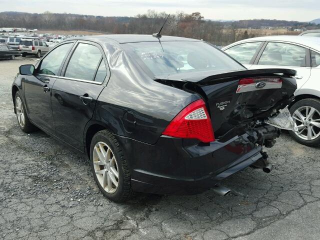 3FAHP0JG9CR221665 - 2012 FORD FUSION SEL BLACK photo 3