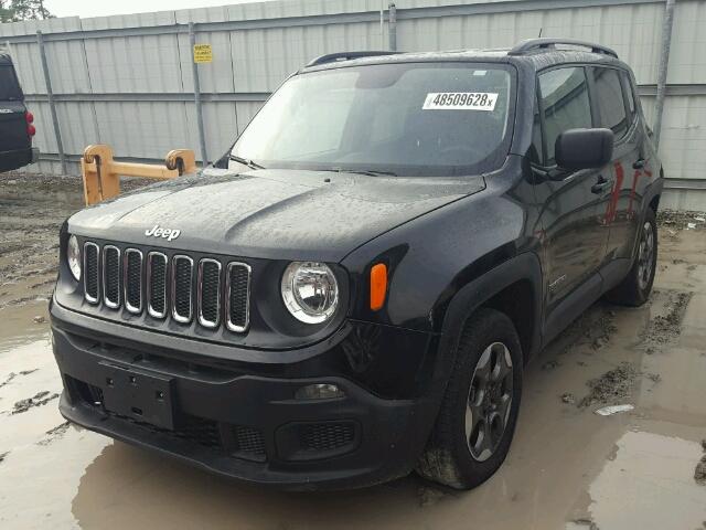 ZACCJAAB5HPF77547 - 2017 JEEP RENEGADE S BLACK photo 2