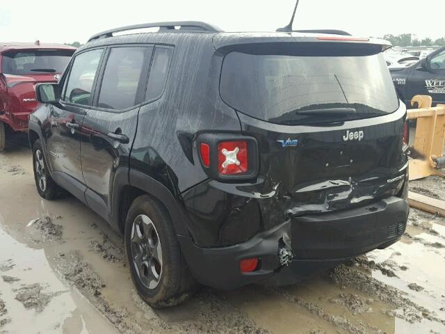 ZACCJAAB5HPF77547 - 2017 JEEP RENEGADE S 黑色 照片 3