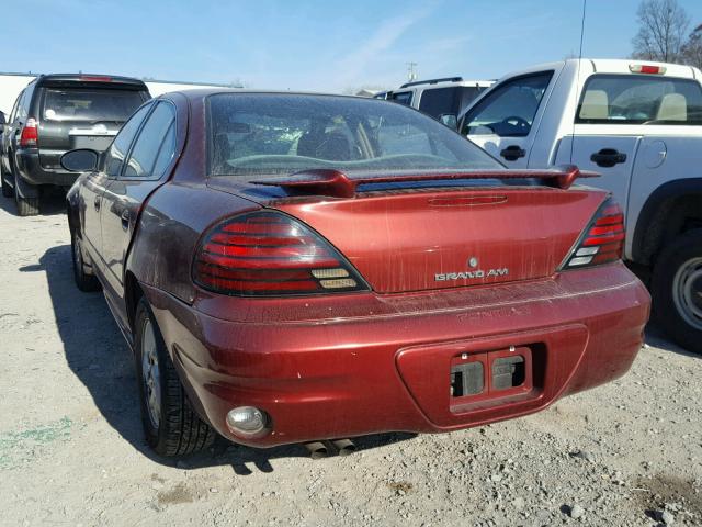 1G2NE52F73C278892 - 2003 PONTIAC GRAND AM S MAROON photo 3