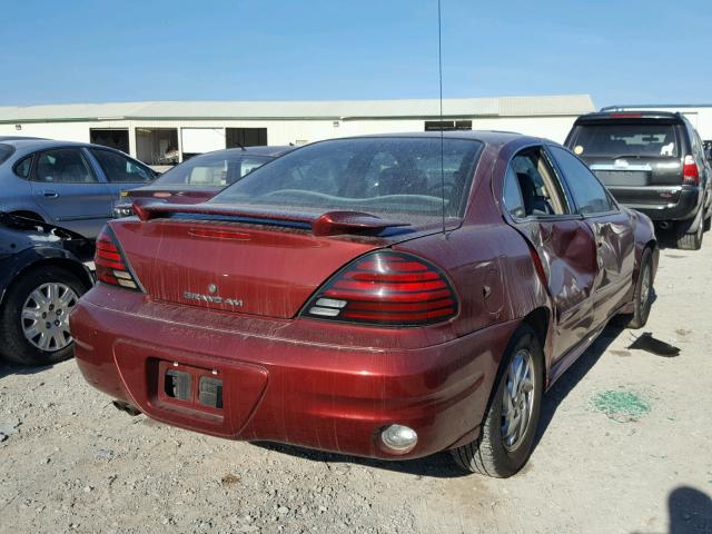 1G2NE52F73C278892 - 2003 PONTIAC GRAND AM S MAROON photo 4
