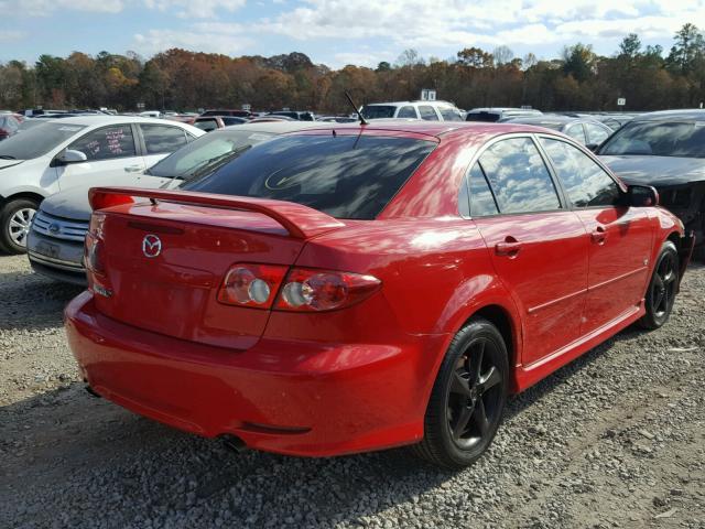 1YVHP84D355M19720 - 2005 MAZDA 6 S RED photo 4