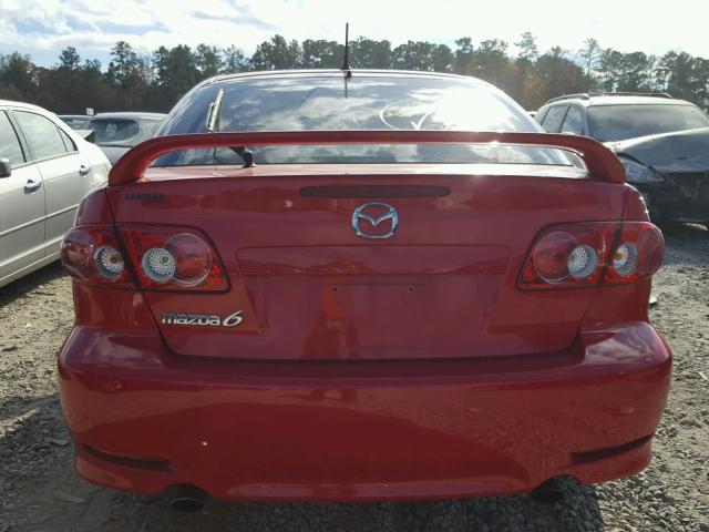 1YVHP84D355M19720 - 2005 MAZDA 6 S RED photo 9