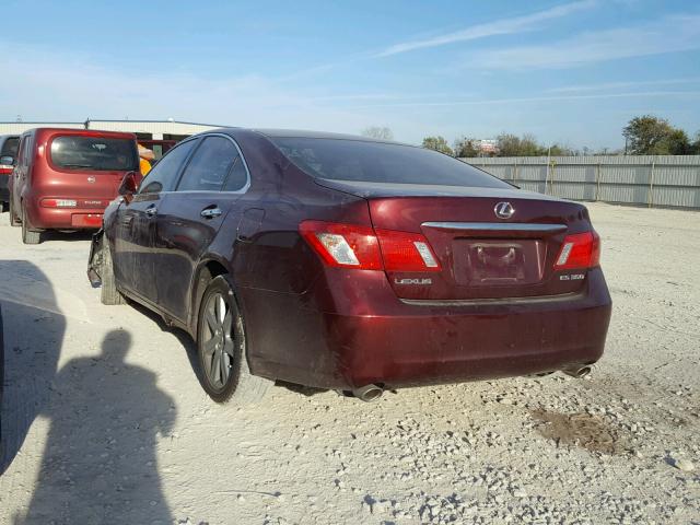 JTHBJ46G372152269 - 2007 LEXUS ES 350 BURGUNDY photo 3