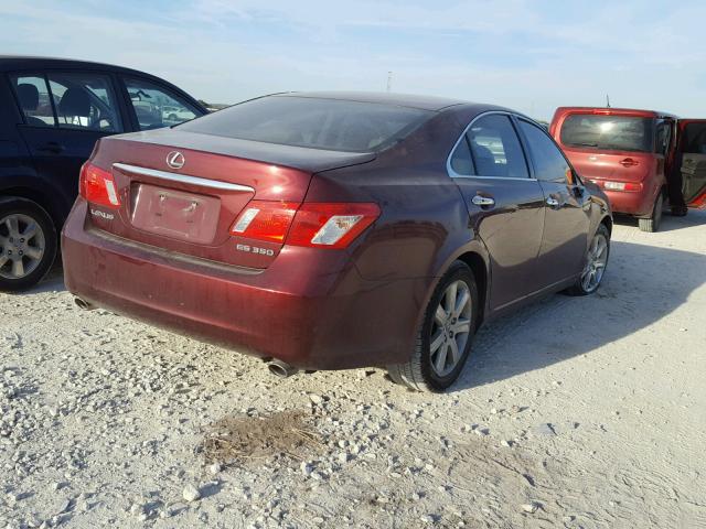 JTHBJ46G372152269 - 2007 LEXUS ES 350 BURGUNDY photo 4