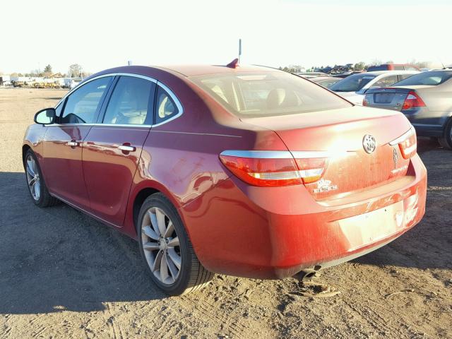 1G4PP5SK8C4140313 - 2012 BUICK VERANO RED photo 3