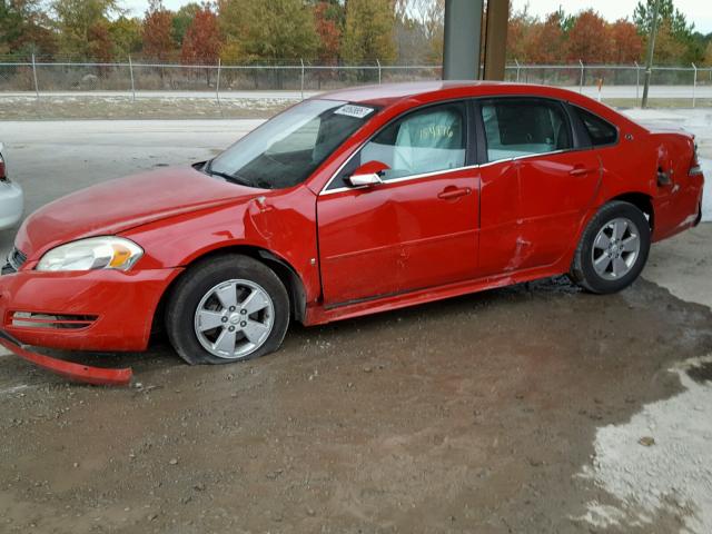 2G1WT57K391316329 - 2009 CHEVROLET IMPALA 1LT RED photo 9