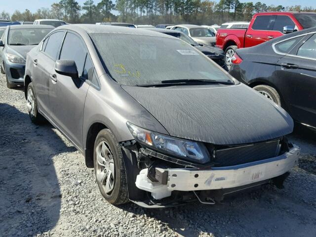 2HGFB2F50DH558548 - 2013 HONDA CIVIC LX GRAY photo 1