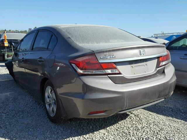 2HGFB2F50DH558548 - 2013 HONDA CIVIC LX GRAY photo 3