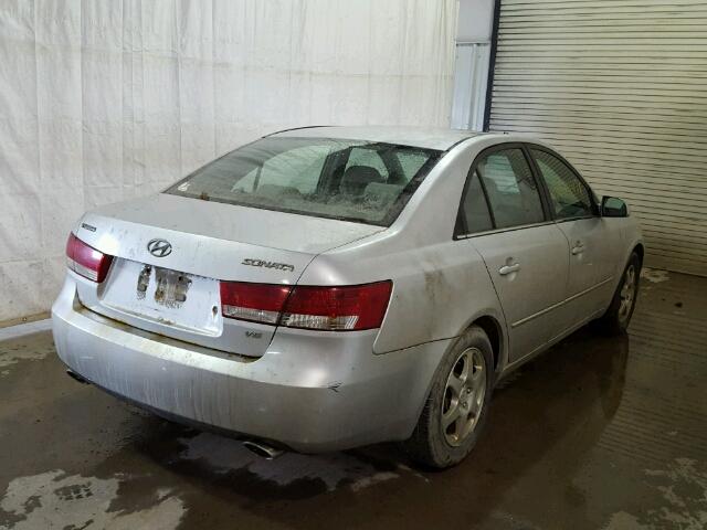 5NPEU46FX6H101409 - 2006 HYUNDAI SONATA GLS SILVER photo 4