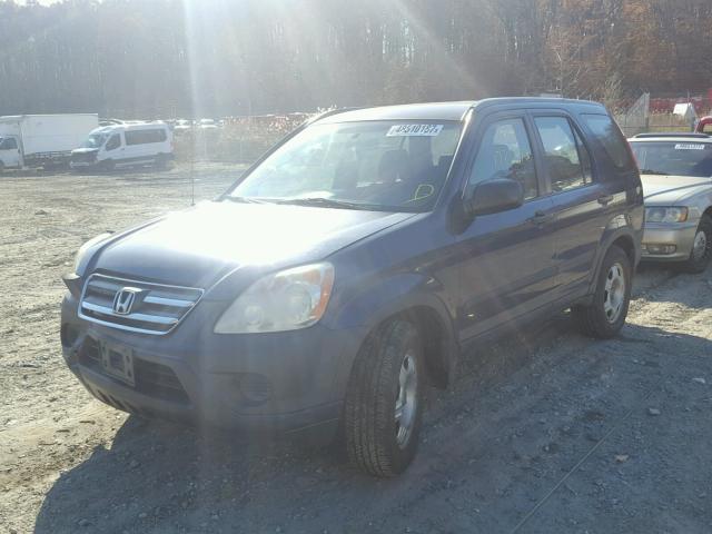 SHSRD78565U305556 - 2005 HONDA CR-V LX BLUE photo 2