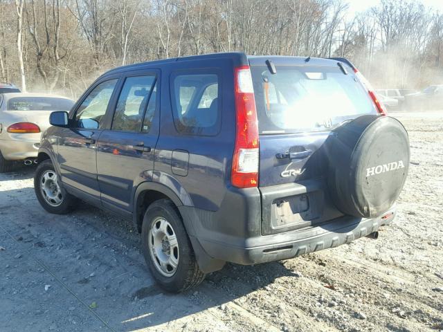 SHSRD78565U305556 - 2005 HONDA CR-V LX BLUE photo 3