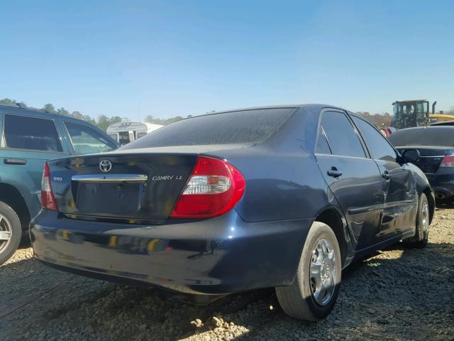 4T1BE32K13U166546 - 2003 TOYOTA CAMRY LE BLUE photo 4