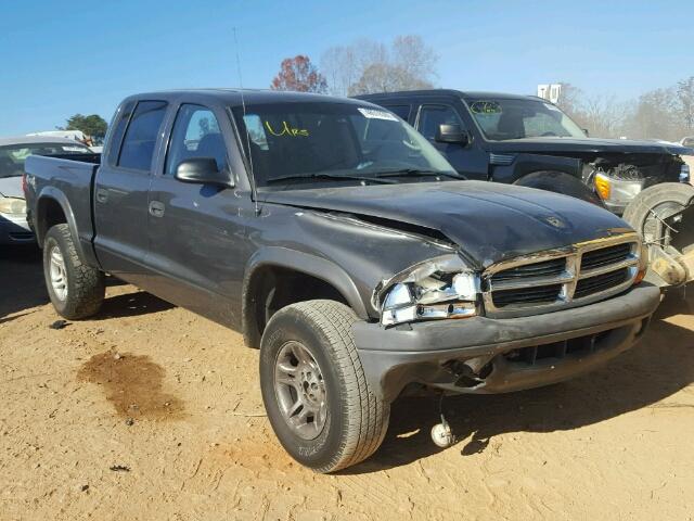 1D7HG38KX4S685422 - 2004 DODGE DAKOTA QUA GRAY photo 1