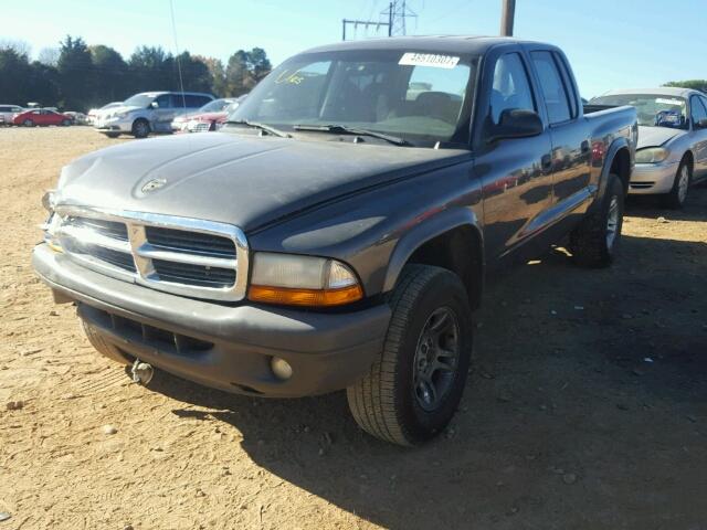 1D7HG38KX4S685422 - 2004 DODGE DAKOTA QUA GRAY photo 2