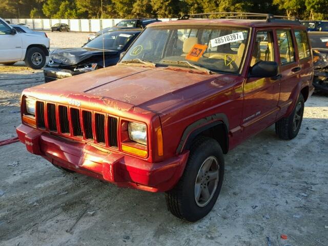 1J4FT68S7XL560630 - 1999 JEEP CHEROKEE S RED photo 2