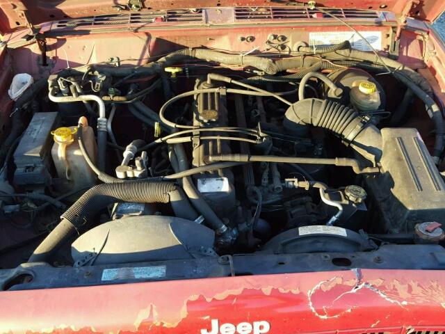 1J4FT68S7XL560630 - 1999 JEEP CHEROKEE S RED photo 7