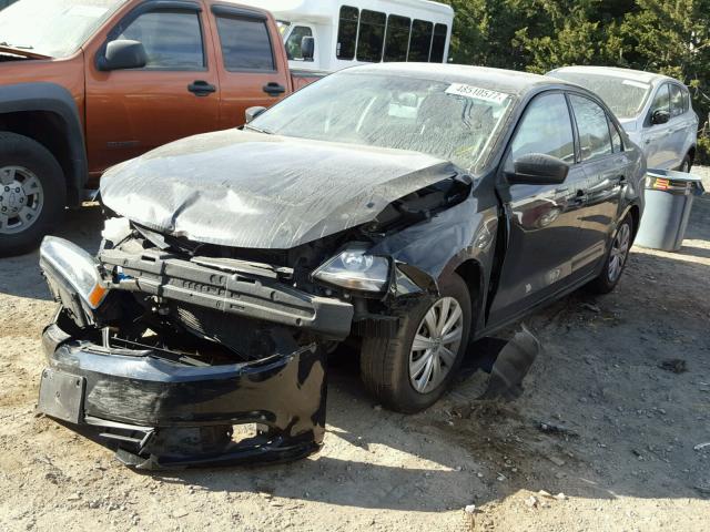 3VW2K7AJ9DM255359 - 2013 VOLKSWAGEN JETTA BASE BLACK photo 2
