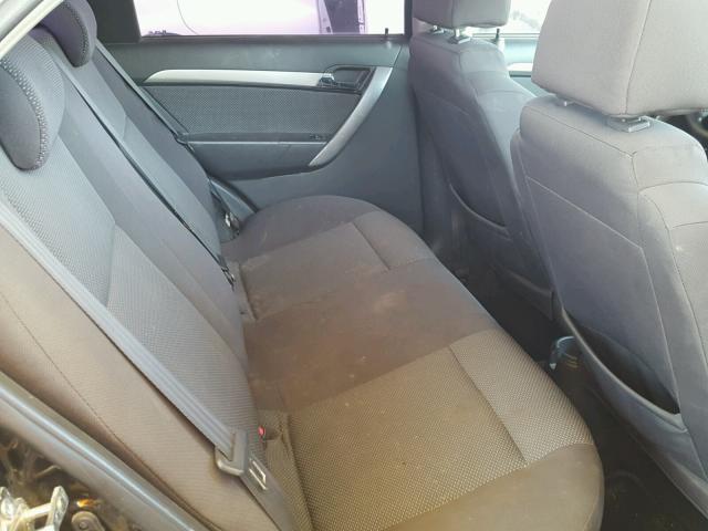 KL1TD56E09B667709 - 2009 CHEVROLET AVEO LS BLACK photo 6